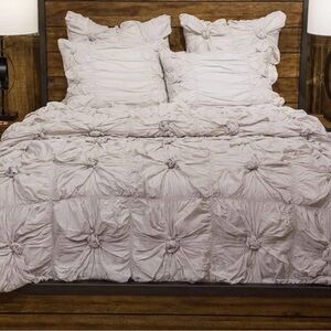 Pier 1 Savannah Duvet Cover – 100% Cotton – 90x94 - DOVE